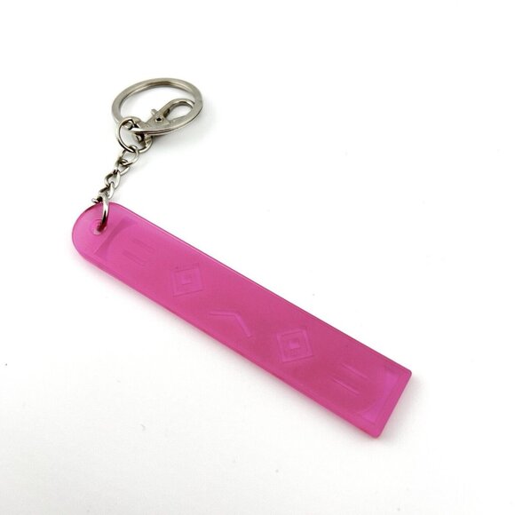 Kaomoji Keychain - Porter Robinson Worlds - Face Emoji - Hand Made - Pink - Picture 4 of 4